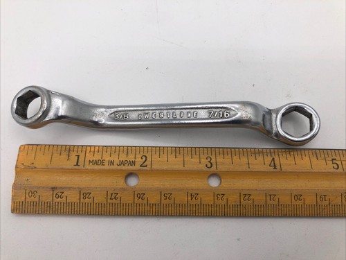Westline Tools 3/8 - 7/16 6pt Double Box End off set small Wrench Vintage USA - Picture 2 of 9