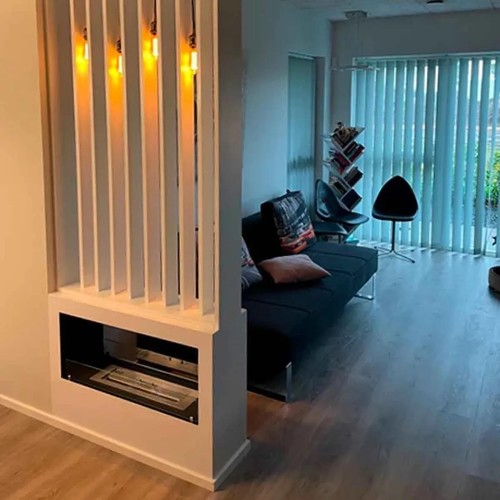 Lansing Bioethanol Standkamin, Weiß, 2-seitige Flammenansicht, Leistung: 3,3 kW - 第 3/16 張圖片