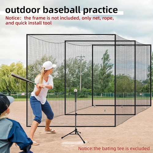 Various Size Baseball Batting Cage/Backstop, Heavy Duty Hitting Net for Baseball - Picture 6 of 8