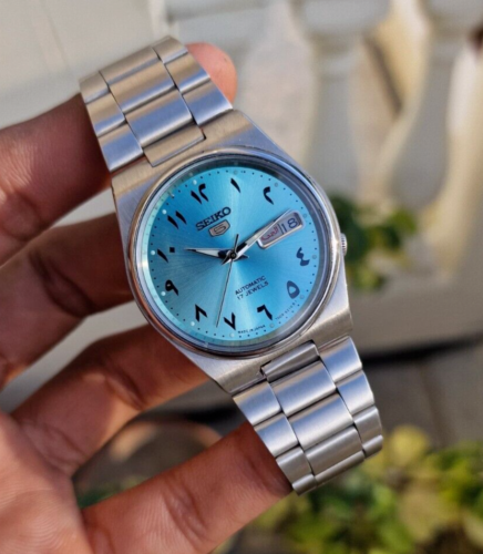 Seiko 5 Automatic Arabic 7009 Sky Blue Dial