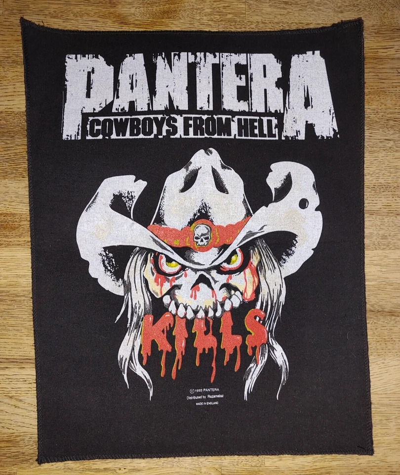 Pantera Cowboys 1993 Backpatch Rückenaufnäher Aufnäher Unbenutzt Vintage