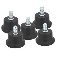5pz Scivoli a Campana 1,3" Ricambio Sedia Ufficio Basso Profilo Ruote Fisse Ruota