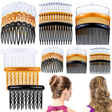 24 Pieces Hair Side Combs French Twist Hair Combs Lightweight Plastic 11/14/17/2