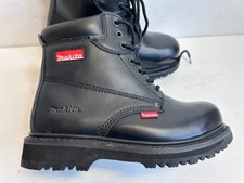 Makita Black Leather Work Boots Mens New Safety Steel Toe Caps UK Sze 7