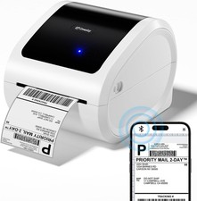 Omezizy Bluetooth Thermal 4X6 Label Printer +30 Shipping Labels Royal Mail lot