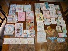 LOT Vintage BABY Congratulations ANNOUNCEMENTS Cards Variety mcm USED Free Ship