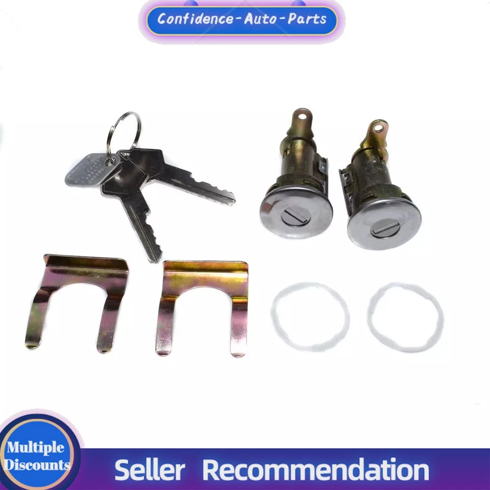 Se adapta a camioneta Dodge D100 D200 D300 1968-1974 2 piezas cilindro de bloqueo de puerta con llave EE. UU. Foto 2 de 4