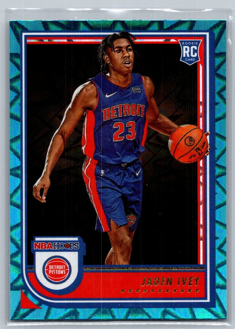Jaden Ivey 235 2022-23 Hoops RC Teal Explosion Rookie Detroit Pistons Card