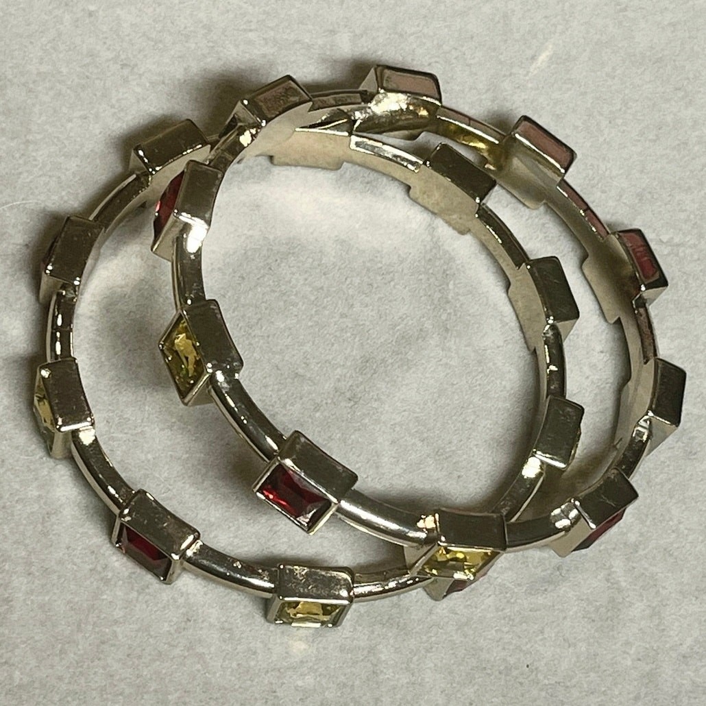 Talbots Silver Tone Boho Bangle Set  Stackable La… - image 5