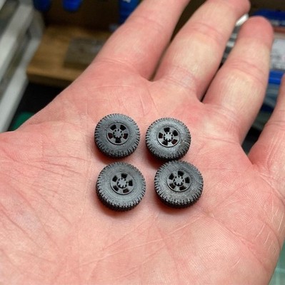 1:64 wheels tires set  Bubba V1 AT  3d printed truck wheels