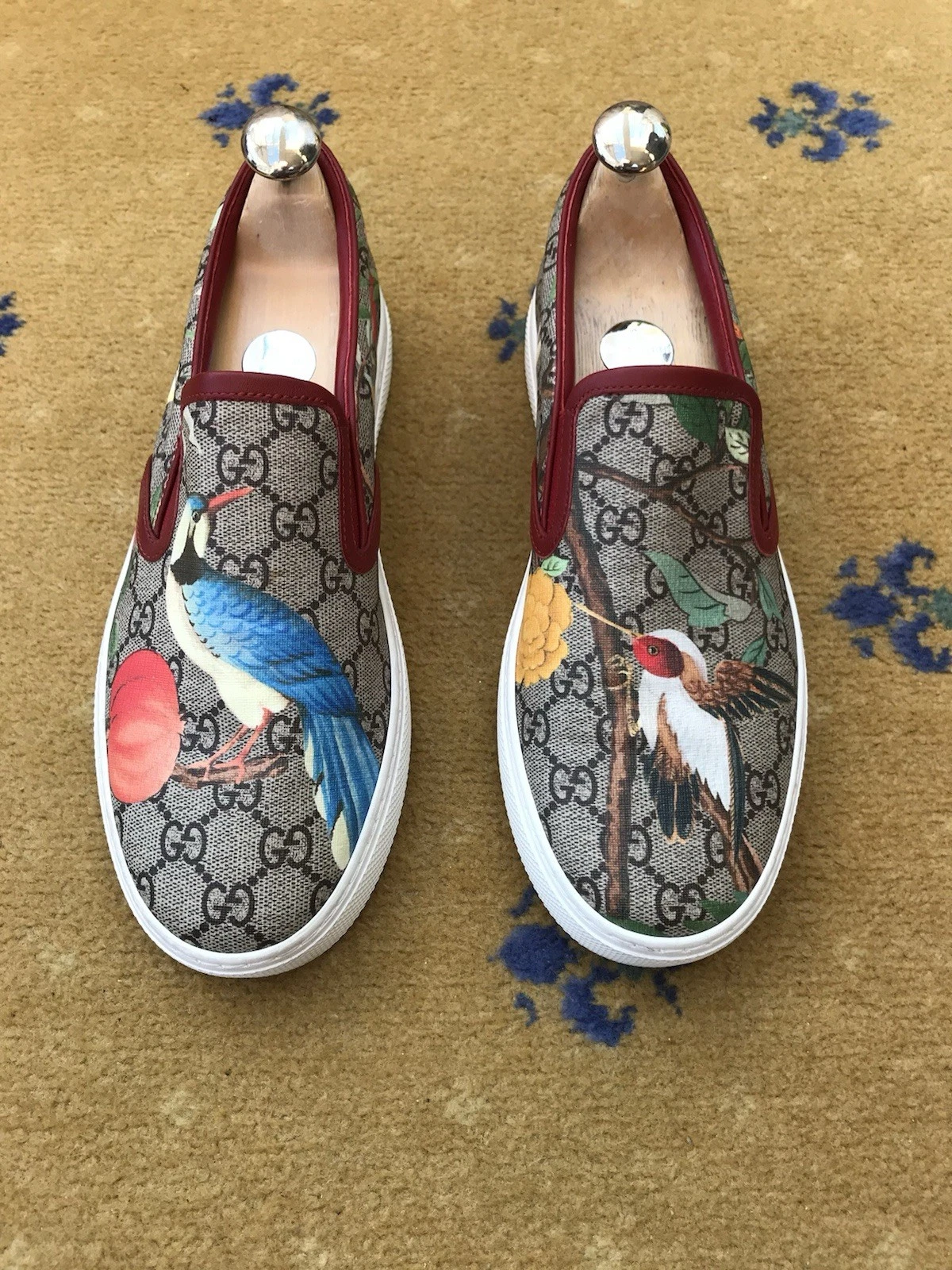 Baskets Gucci chaussures monogramme G Tian toile florale homme US 7 UK 6,5 40,5