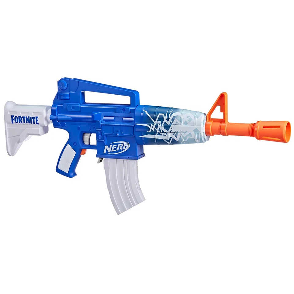 HASBRO Nerf Fortnite Blue Shock Blaster - Der motorisierte Nerf Fortnite Blue Shock