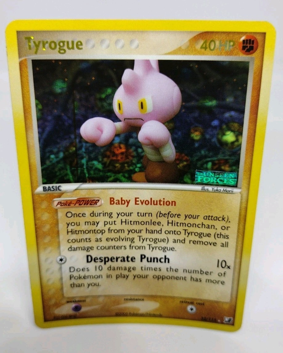 Tyrogue 33/115 Unseen Forces Reverse Holo Near Mint Pokemon