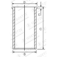 Goetze Zylinderlaufbuchse Ø93Mm Passend FüR CitroËN Jumper Fiat 131 132 Argenta
