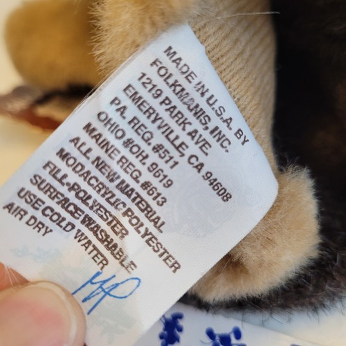 Brown Squirrel Furry Folk Folkmanis Vintage Bushy Tail Puppet Plush Descript! - Picture 12 of 14