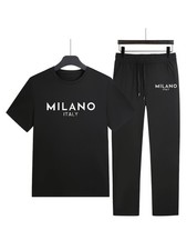 Summer ice-cool slippery fabric casual sports letter printing