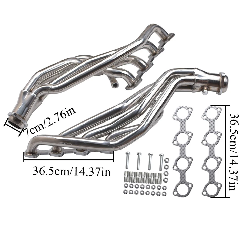 Cabezales colector de escape para Ford Mustang GT 1996-2004 4,6 L V8 acero inoxidable Foto 3 de 4