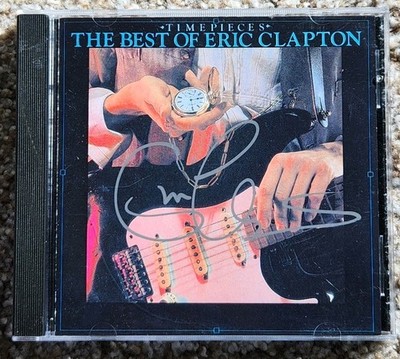 SIGNED ERIC CLAPTON 'TIME PIECES' CD 1982 AUTOGRAPHED Layla Cocaine Shot Sheriff