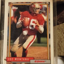Topps 1992 Joe Montana #719 Football Trading Card San Francisco 49ers NFL