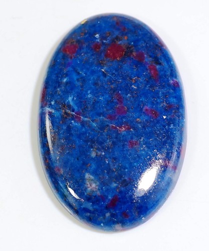 Summer Season Natural Red Ruby Sapphire In Blue Kaynite Oval Cabochon Gemstone - Picture 6 of 27