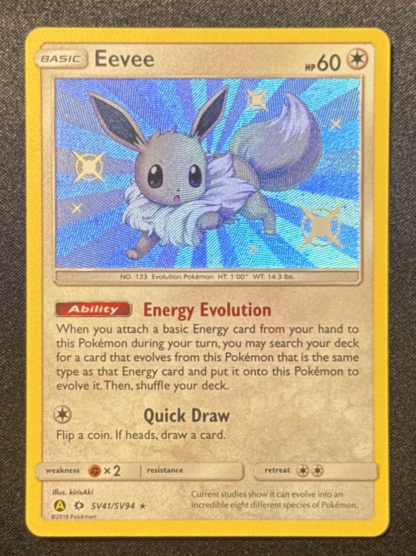 Eevee SV41/SV94 Hidden Fates: Shiny Vault Holo