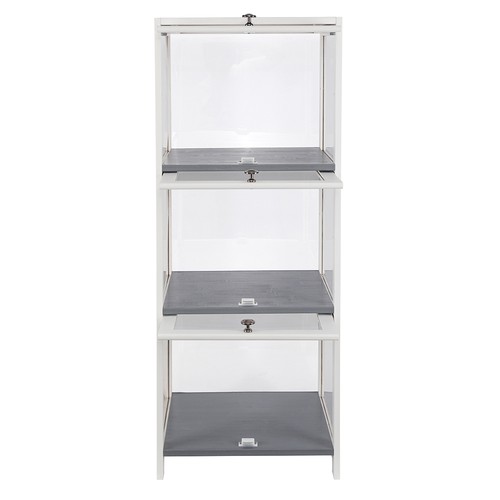 Espositore in bambù scaffali portaoggetti scaffale acrilico porta ribaltabile organizer US STOCK - Foto 12 di 25