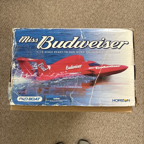 Vintage Miss Budweiser RC Nitro Gas 1/12 Hydroplane Racing Boat + Extras - Picture 20 of 24