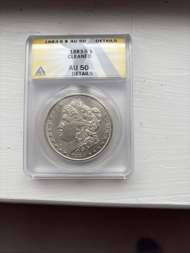 1883 S Morgan Dollar vz 50 Details ANACS Silber 1 Dollar - Bild 1 von 2