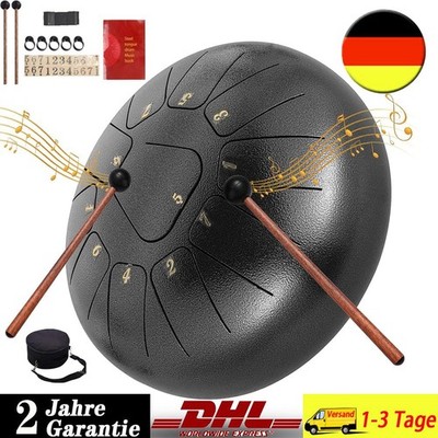 10'' Stahlzungen Trommel Handpan 11 Töne Handpfanne Tongue Drum Hand Pan +Tasche