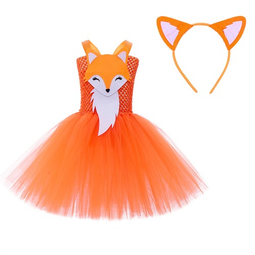 Niña Zorro Princesa Vestido Juegos con disfraces Halloween Bosque Animal Fiesta Disfraz - Imagen 17 de 25