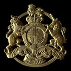 Virginia Metalcrafters Brass Trivet Kings Arms CW10-17 Colonial Decor 1953