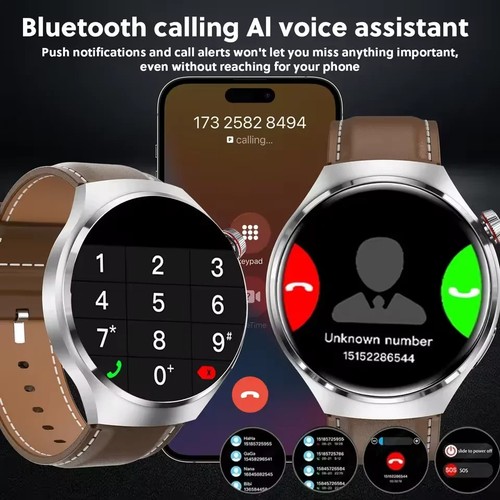 2025 Smart Watch Amoled Frequenza Cardiaca Pressione Sanguigna AI GPS Impermeabile Uomo Donna - Foto 4 di 12