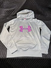 Under Armour Semi Fitted Girls Size Small Great Hoodie. Pink UA