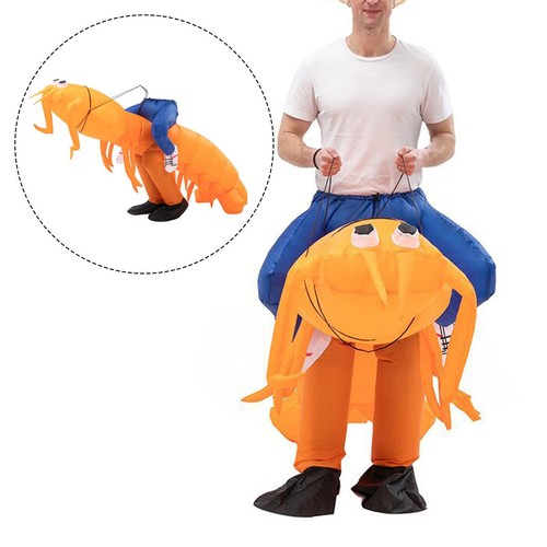 Inflatable Riding Shrimp Costume Props for Party Supplies Festival Christmas - Picture 4 of 7