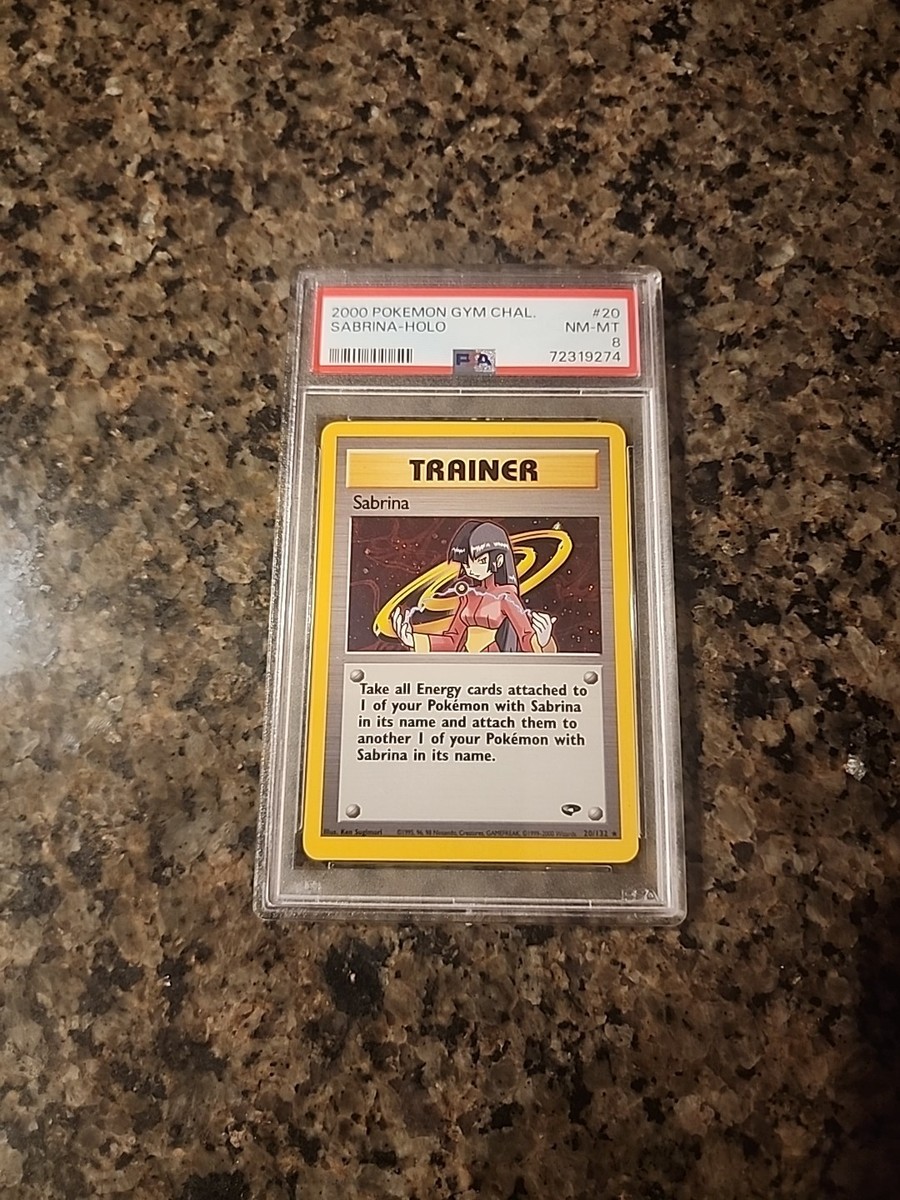 PSA 8 Sabrina Holo Rare 20/132 Gym Challenge Pokmon English SWIRL WOTC  NM-MT | eBay