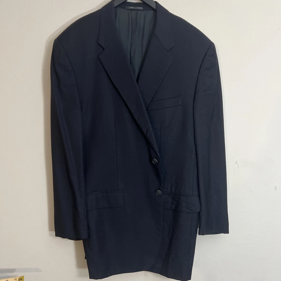 Corneliani Blazer Men’s Size 46R Navy Wool Sport Coat Suit Jacket Made in Italy - Image 2 of 4