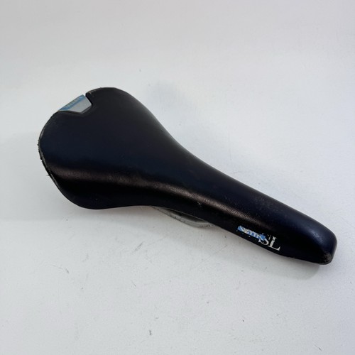 Vintage Vetta SL Saddle Seat Road MTB Black Leather CRMO Tubular Rails 1992 A41