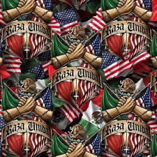 Mexican American Raza Unida 24 - 18"x46" Hydrographic Film Hydro Dipping