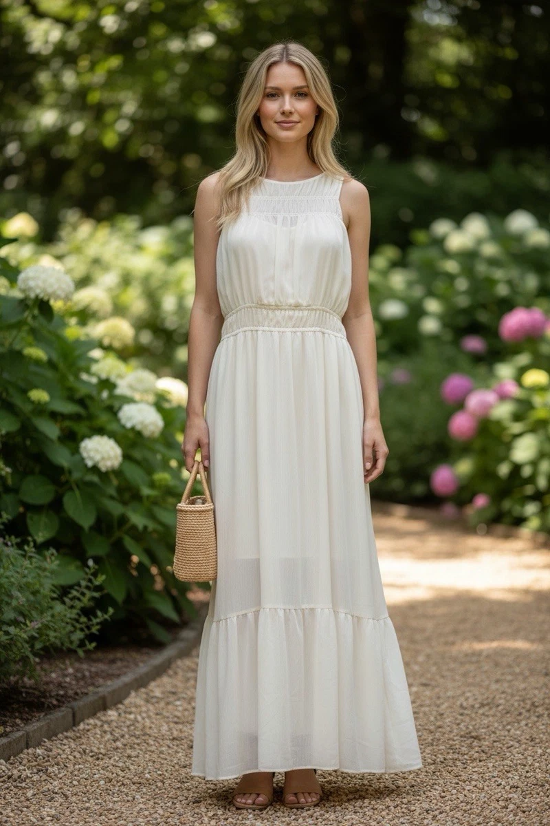 Chiffon Dresses White Maxi Dresses for sale | eBay