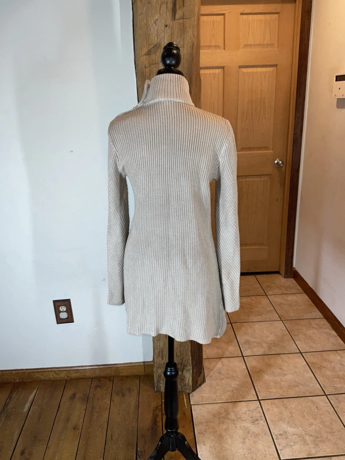 Abito tunica Tory Burch Brodie maglione maglia a costine taglia small petite