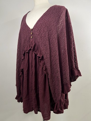 Free People As You Are Burgundy Romper Size Small New with Tags - Picture 7 of 11