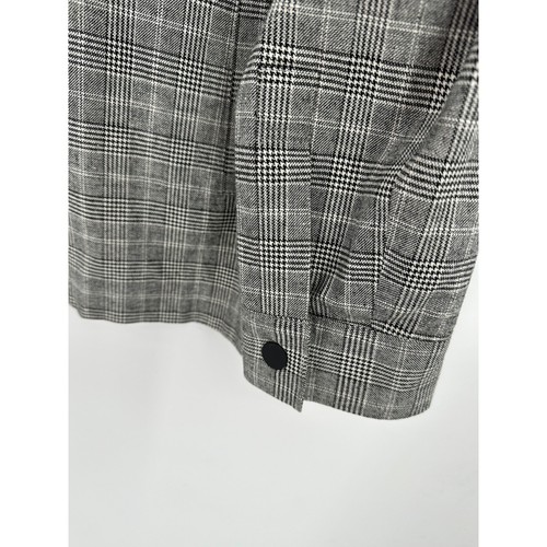 Kenneth Cole Black Cream Cotton Plaid Full Zip Long Sleeves Jacket Men's Medium - Picture 7 of 9