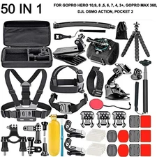 50 in 1 Action Camera Accessories Kits For GoPro Hero GoPro Max DJI Osmo Action