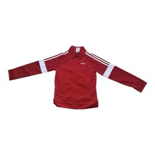 NWT ADIDAS BOYS SIZE MEDIUM 10/12 RED  WHITE FULL ZIP Jacket