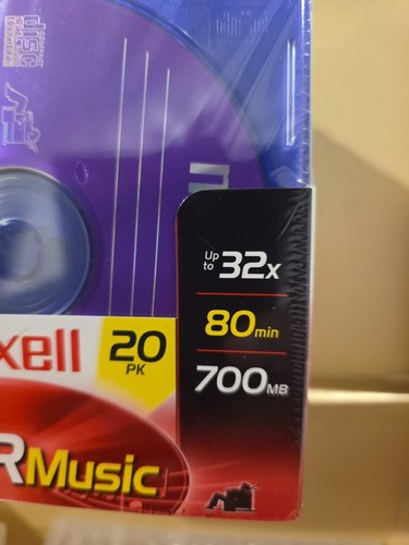 Maxwell Cd-r 20 Pack Music 5 Color 80 Min 700mb Computer Drive Audio Recordable - Afbeelding 2 van 5