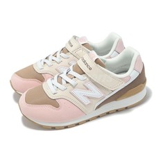 New Balance 996 Wide NB Pink Brown Kids Preschool Casual Strap Shoes YV996TH3-W