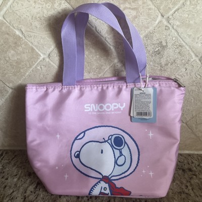 Peanuts Snoopy Lunch Bag Little Space Explorer Insulated Hot/Cold Cooler Tote