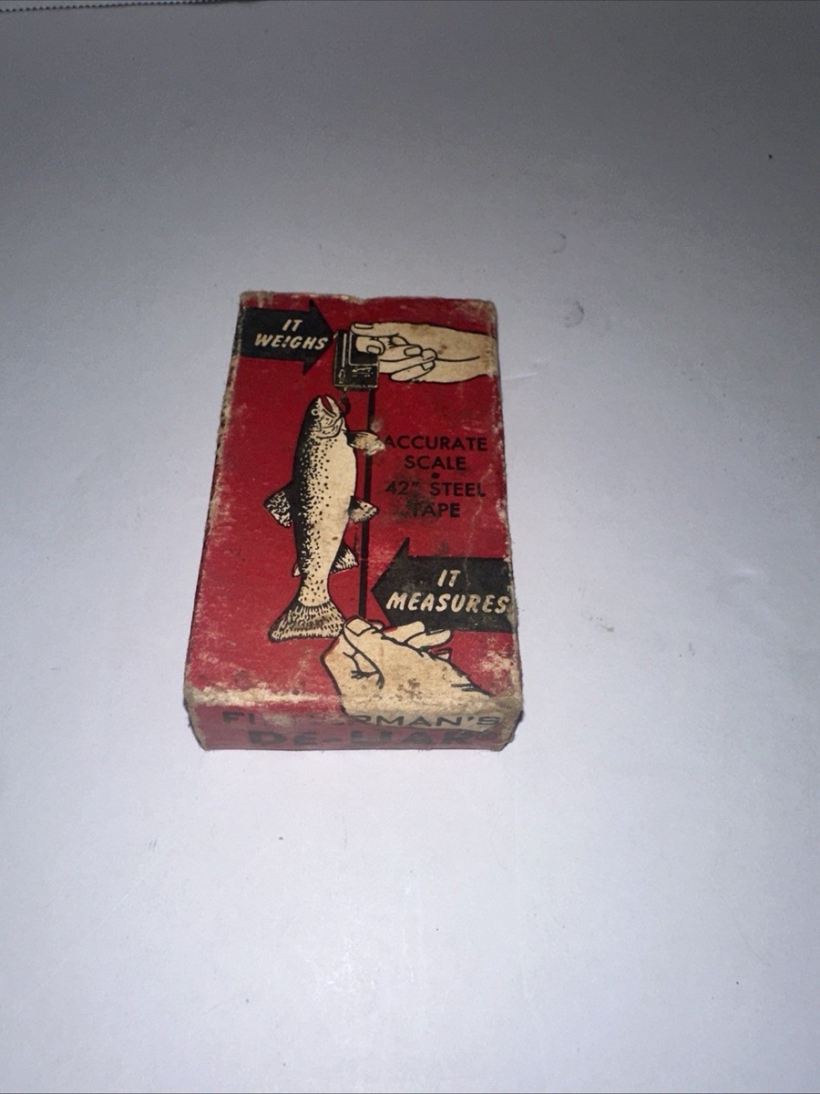 Bande à Mesurer Vintage Langley Fisherman's DE-LIAR - Échelle à Poissons Modèle 228 Vert