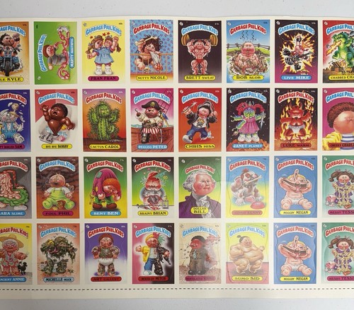 Authentic 1985 Topps Garbage Pail Kids GPK Series 2 Uncut Sheet 44 Stickers Rare - Picture 7 of 23