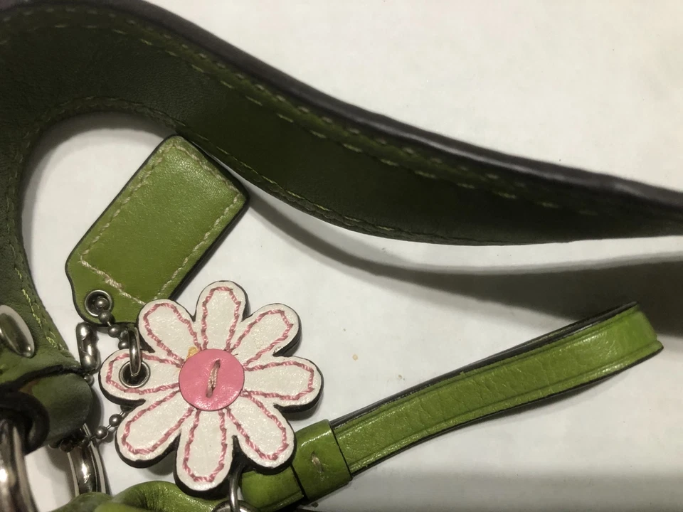 Bolso Cartera Coach Bleeker Rosa Rayas Logo Difícil de Encontrar Foto 3 de 4